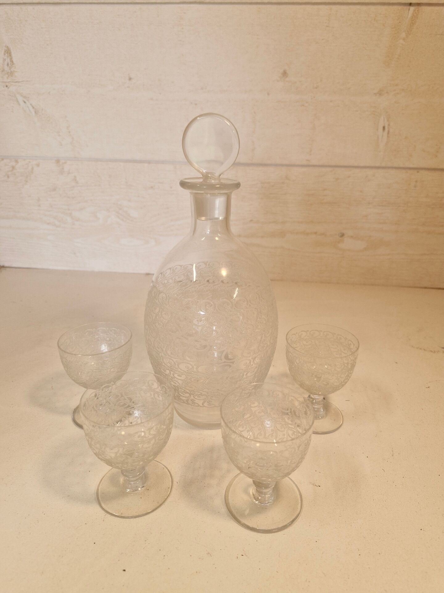 Baccarat carafe and glasses
