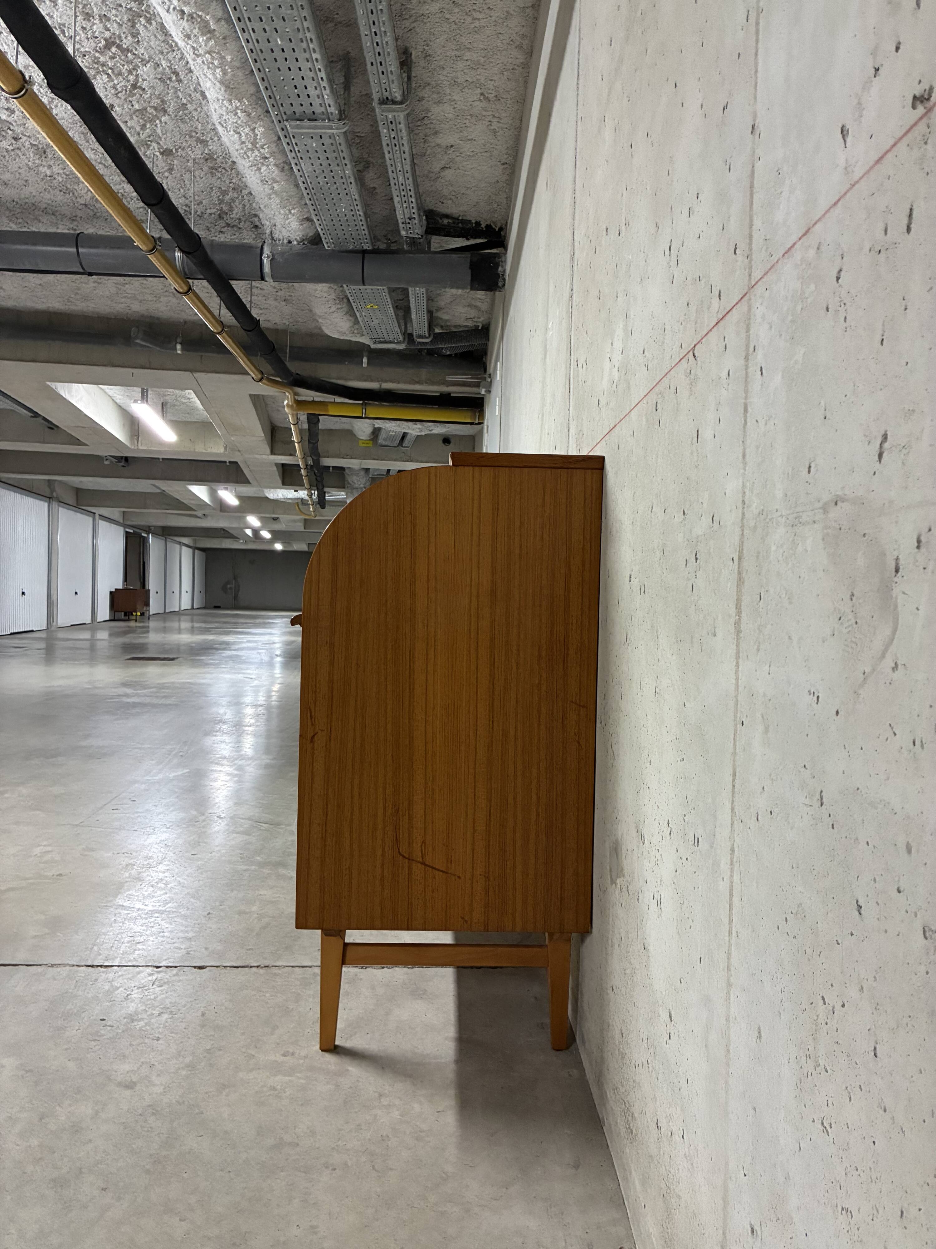 Vintage Scandinavian secretary cabinet from the 1960s.