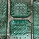 Plateau apéritif Arcoroc vert émeraude et doré
