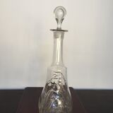 Art Deco stylized flowers carafe with its cap