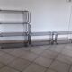 Modular wall shelves design 70s in smoked glass and brushed steel