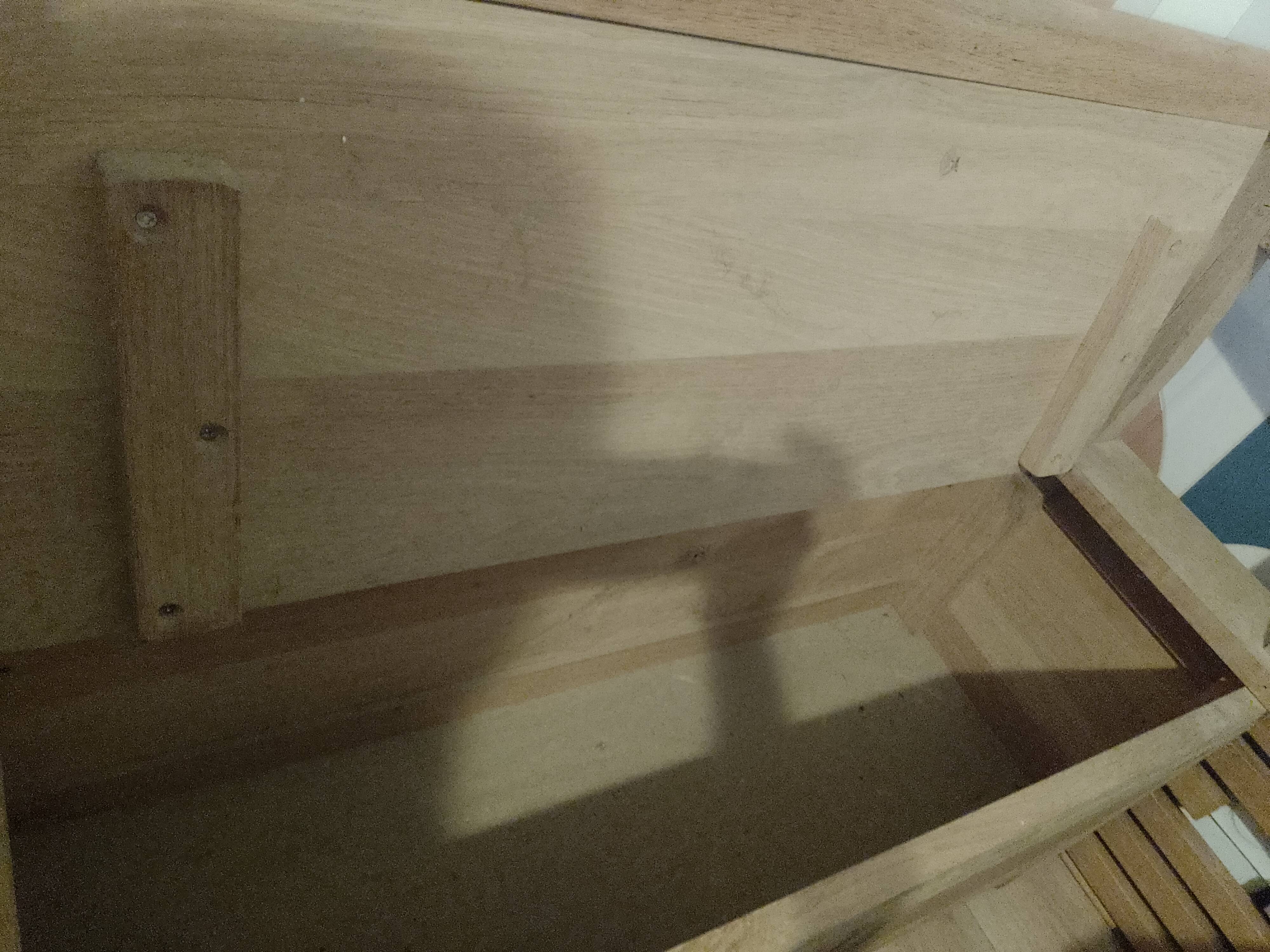 Bench, solid raw oak trunk