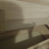 Bench, solid raw oak trunk