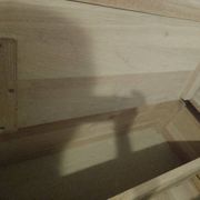 Bench, solid raw oak trunk