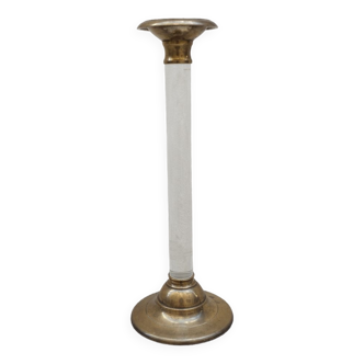 Plexiglas and brass candle holder