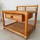 Vintage Maugrion side table in bamboo and rattan