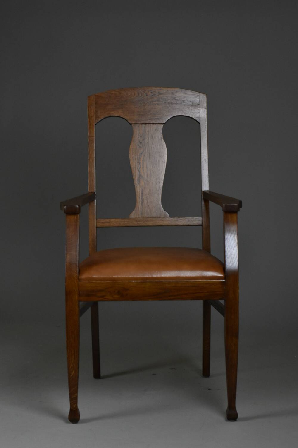 Art Deco Oak Armchair, 1920s–30s