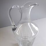 Carafe / ewer in chiseled crystal - 1950