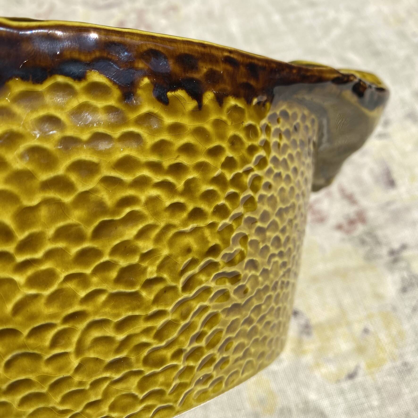 Vintage bouillabaisse service in faience, 13 pieces, 1970s.