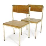 Paire de chaises d'école