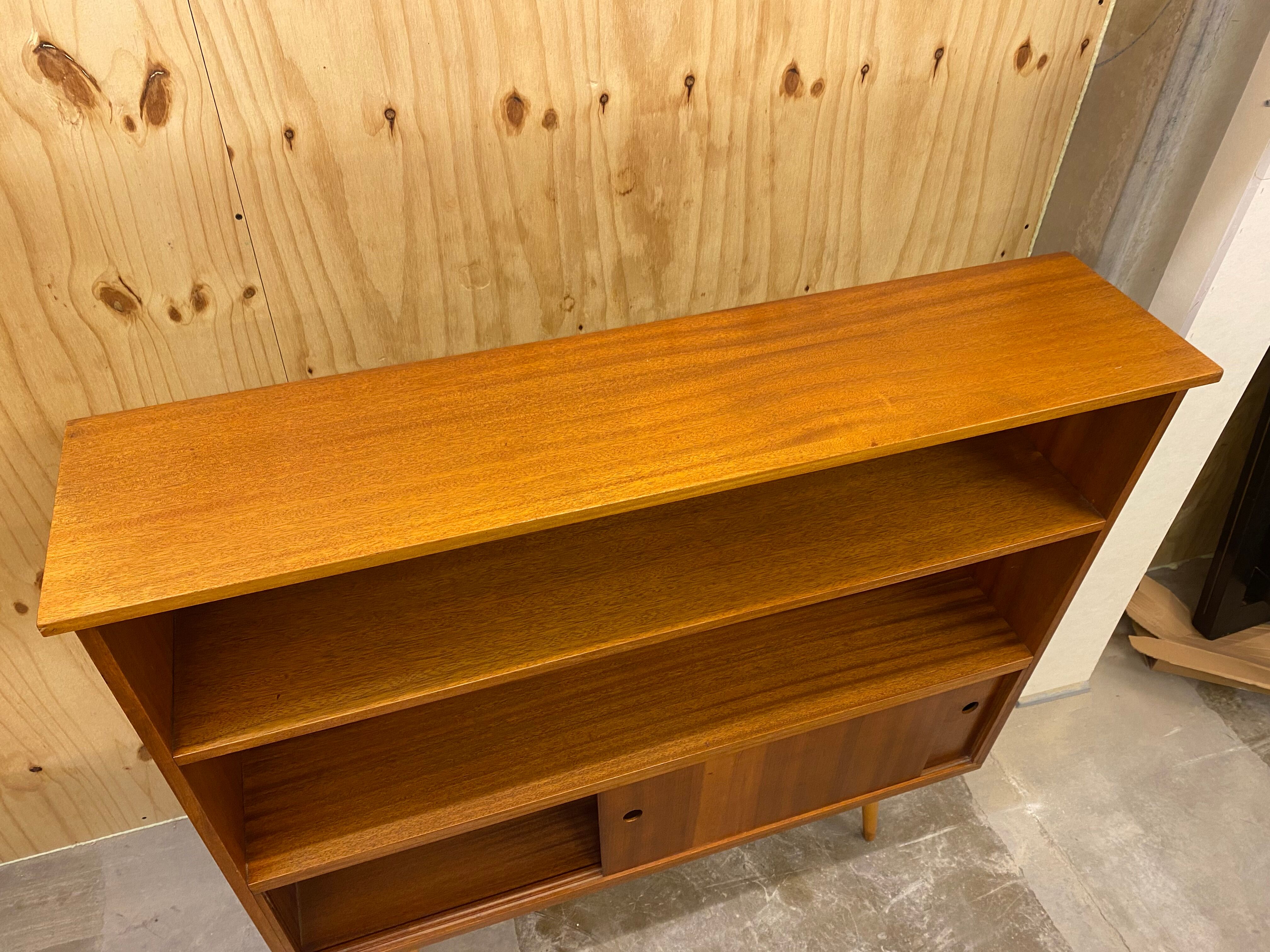 Vintage Mid-Century Teak Book Cabinet, 1950s
