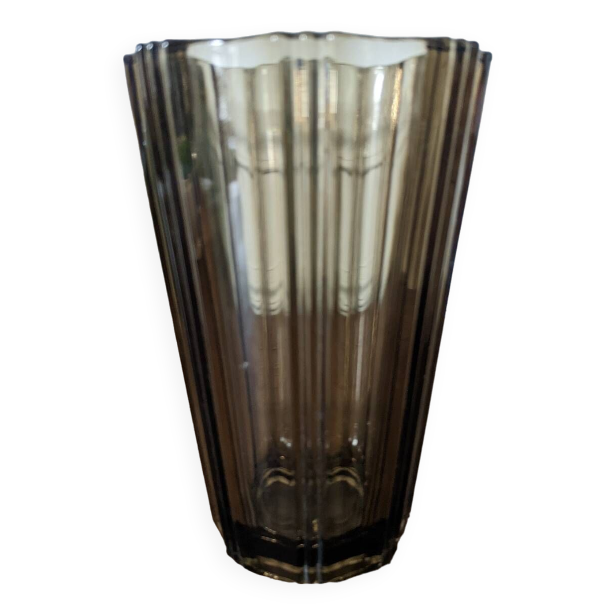Smoked glass vase