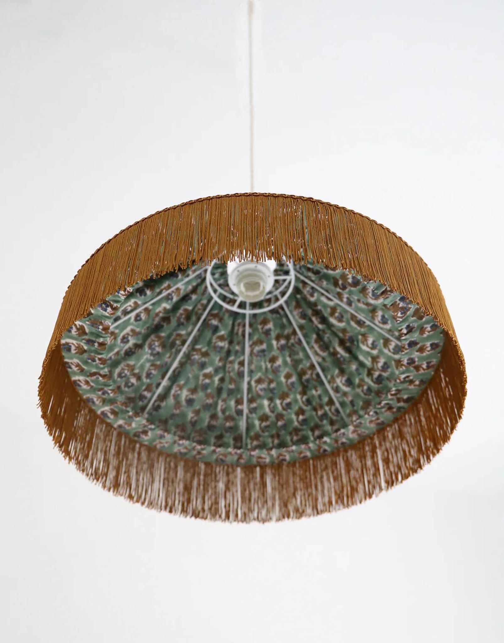 Suspension textile conique Bella imprimée "bohemian flora"