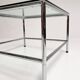 Square glass coffee table 71 x 71 cm, 1990s