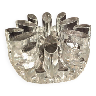 Glass warming dish, Georgshutte Germany