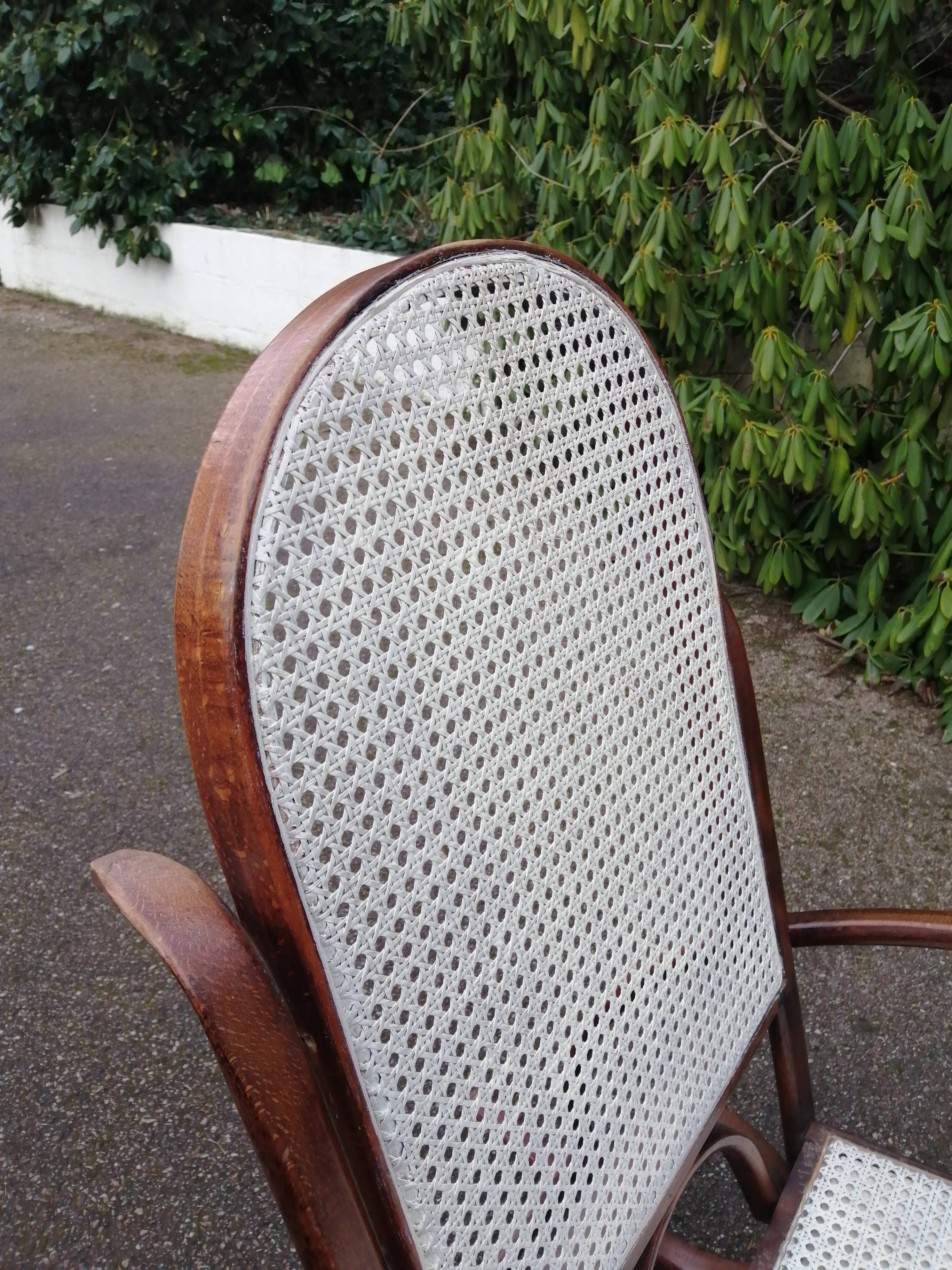Rocking chair in caning