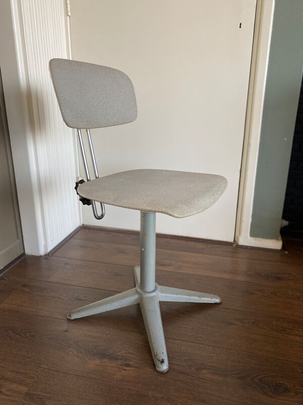 Chaise de bureau industrielle vintage, années 1950