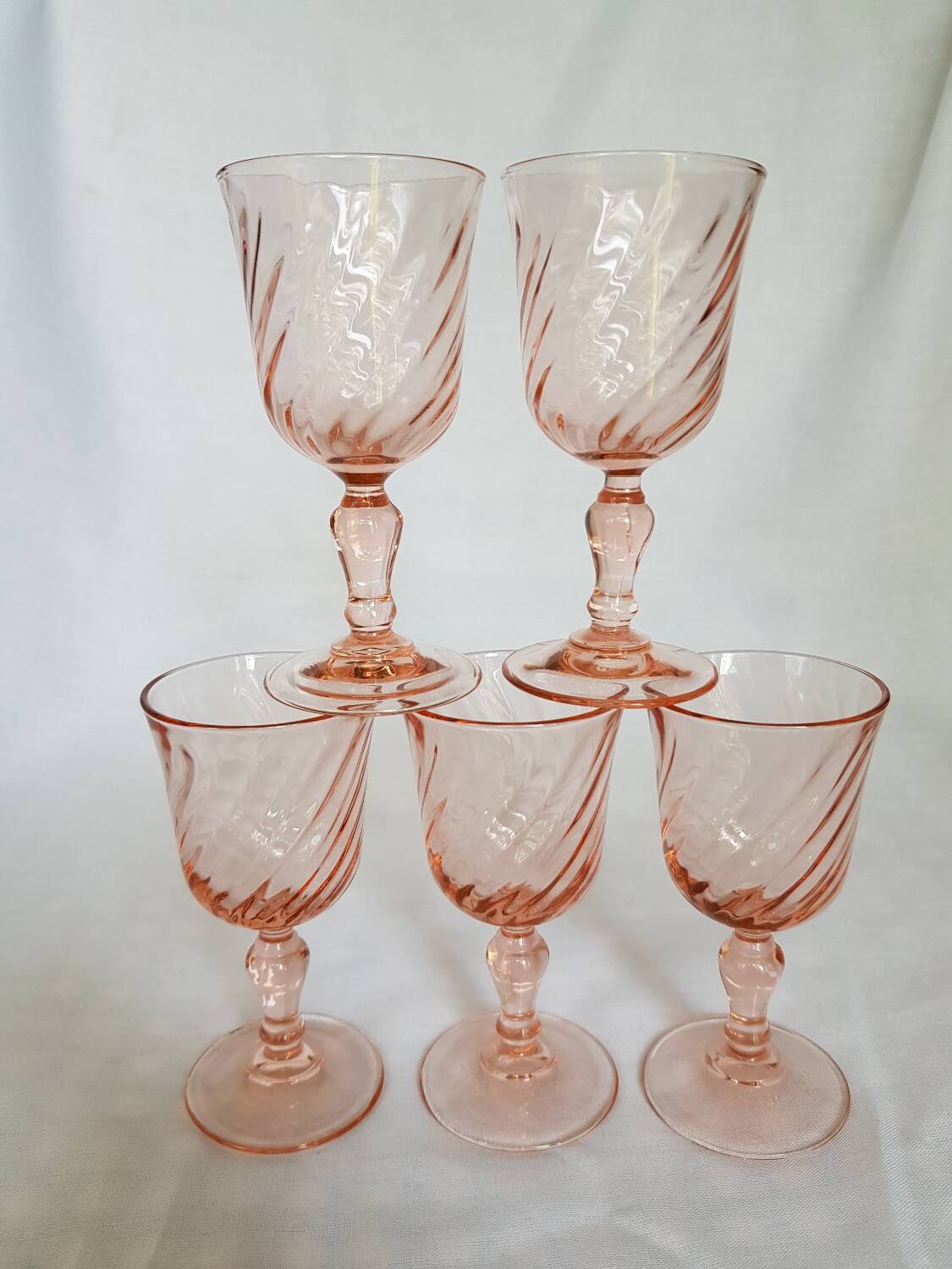 5 verres à shot tourbillonnants Luminarc Rosaline