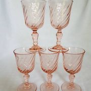 5 verres à shot tourbillonnants Luminarc Rosaline