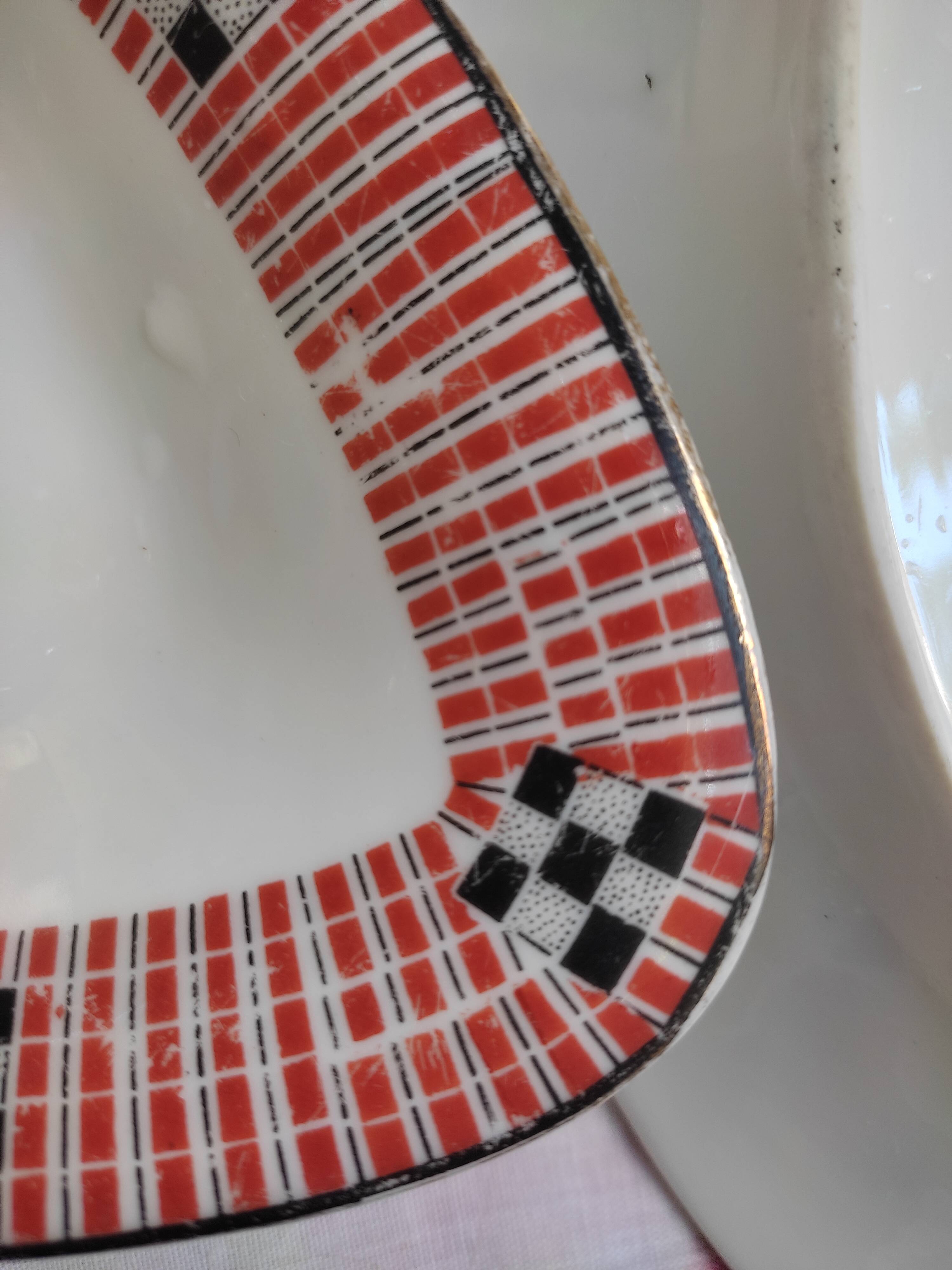 2 raviers in porcelain art deco