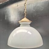 Large opaline pendant light