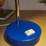 Articulated lamp royal blue and chrome, 1970