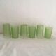 Six glasses granités green of the 1960