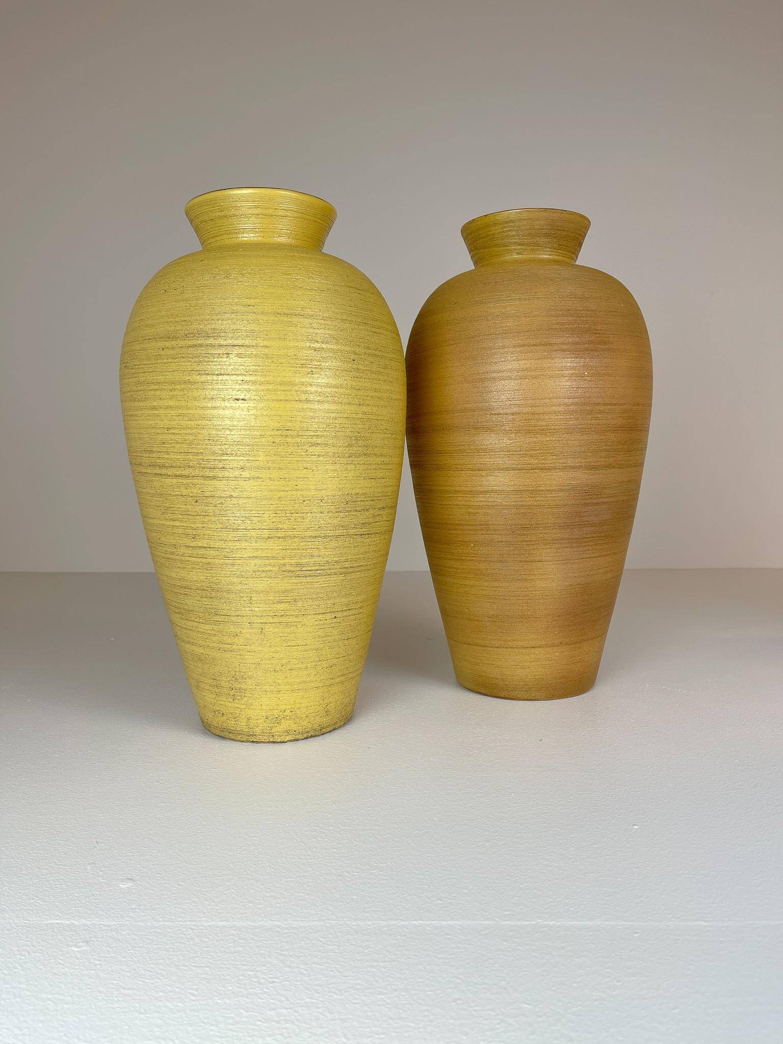 Pair of Art Deco floor vases by Upsala Ekeby, Sweden, 1940s