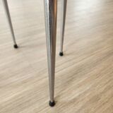 Vintage Lafague red formica set, 1 table, 6 chairs and 1 stool