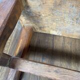 Table base brutalist solid wood