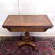 Angleterre XIXeme : table a jeux style Charles X en acajou blond