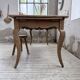 Farm table cherry wood with curved legs, 19th century.