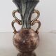 Vase vintage en faïence de H Bequet, Décor de cerf