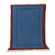 Slate blue and oxblood wool rug, 150/250cm