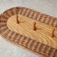 Rattan and wood wall coat rack by ULUV, former Czechoslovakia 1960