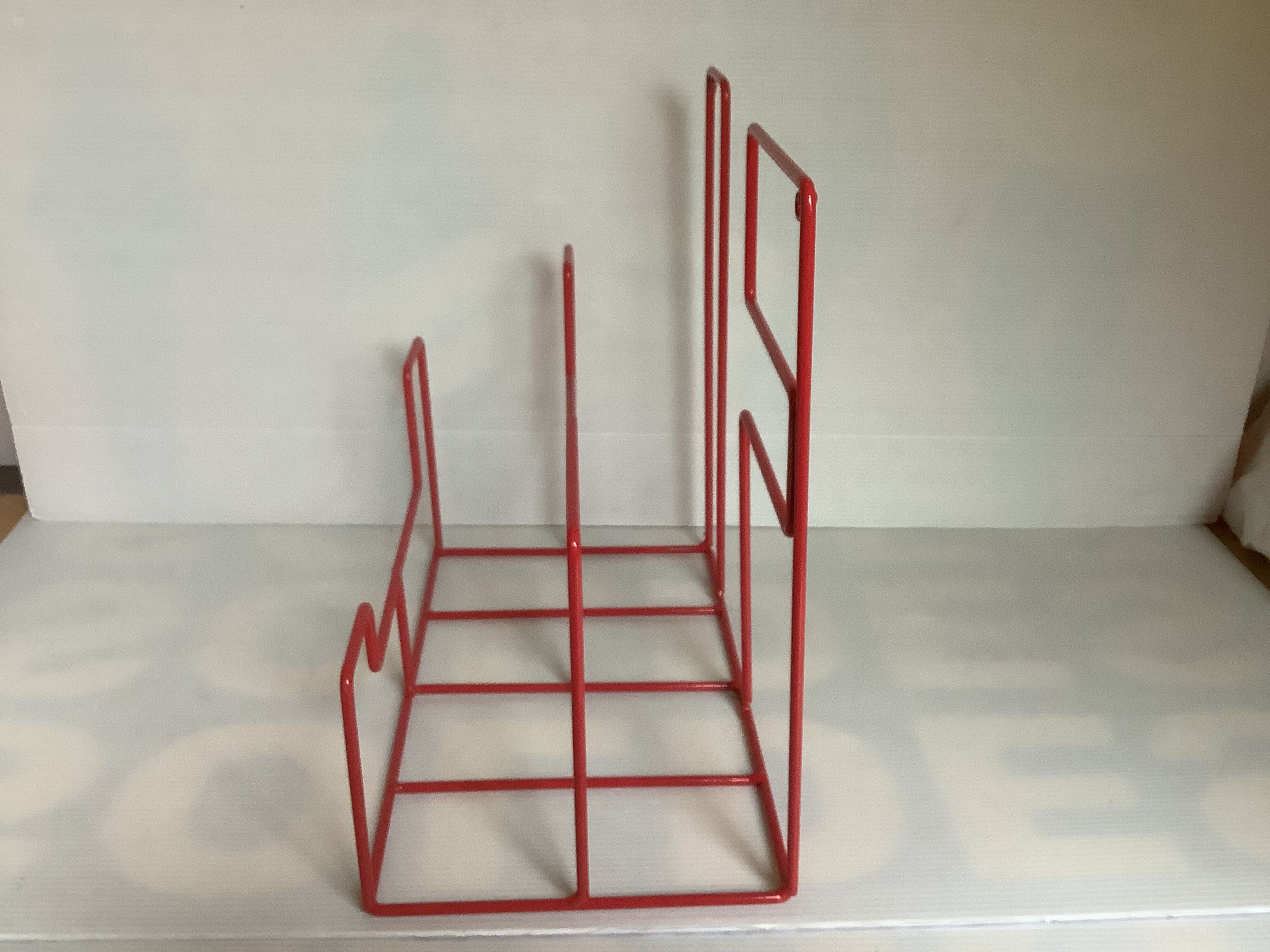 Paire de porte vinyles métal rouge