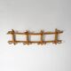 Wall coat rack in rattan and woven wicker, 1960s.