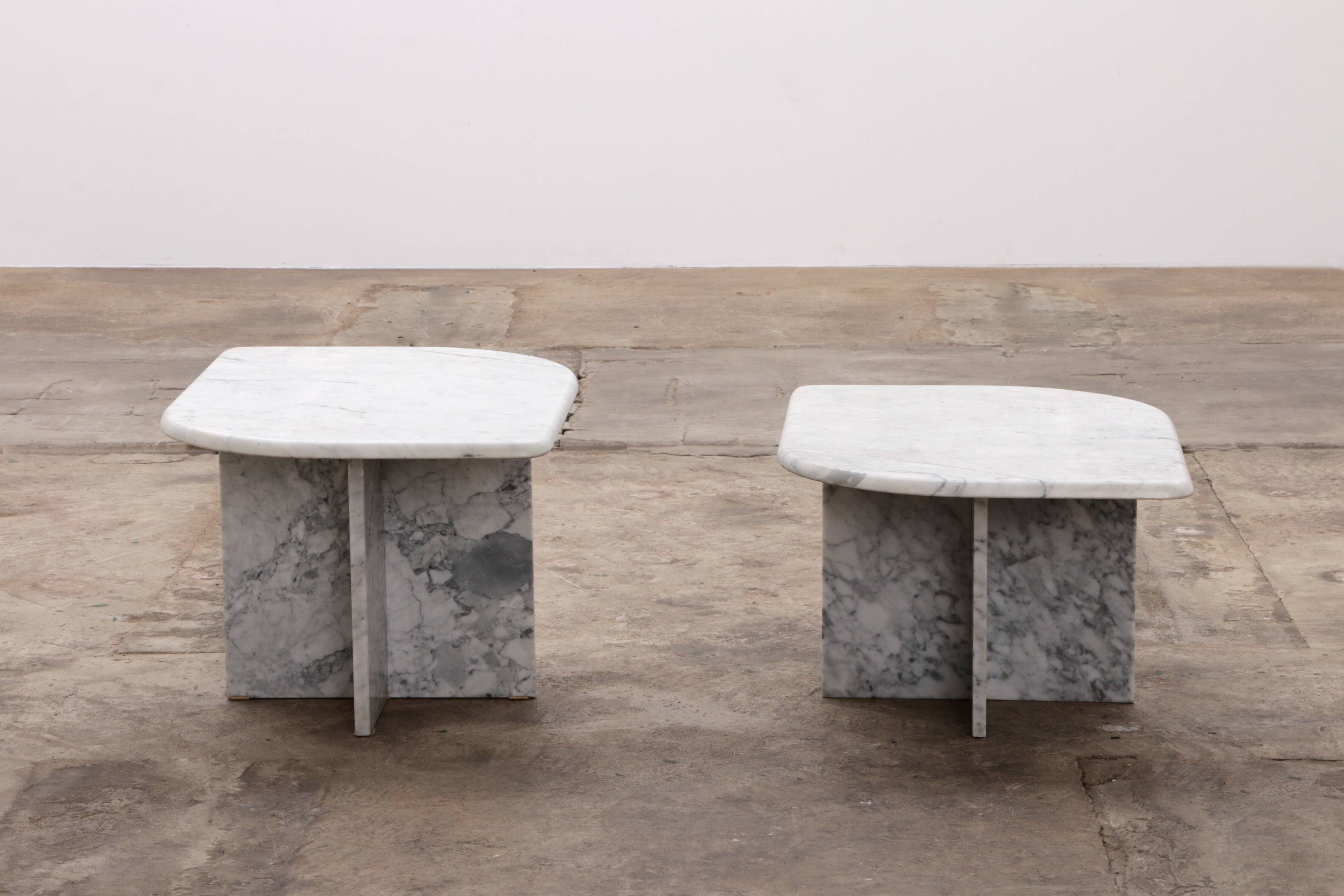 Set of Two Marble Tables - Italian Design, 1980s