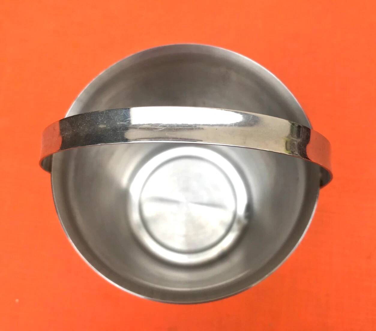 1960s Guy Degrenne Ice Bucket with Handle 18/10 Stainless Steel