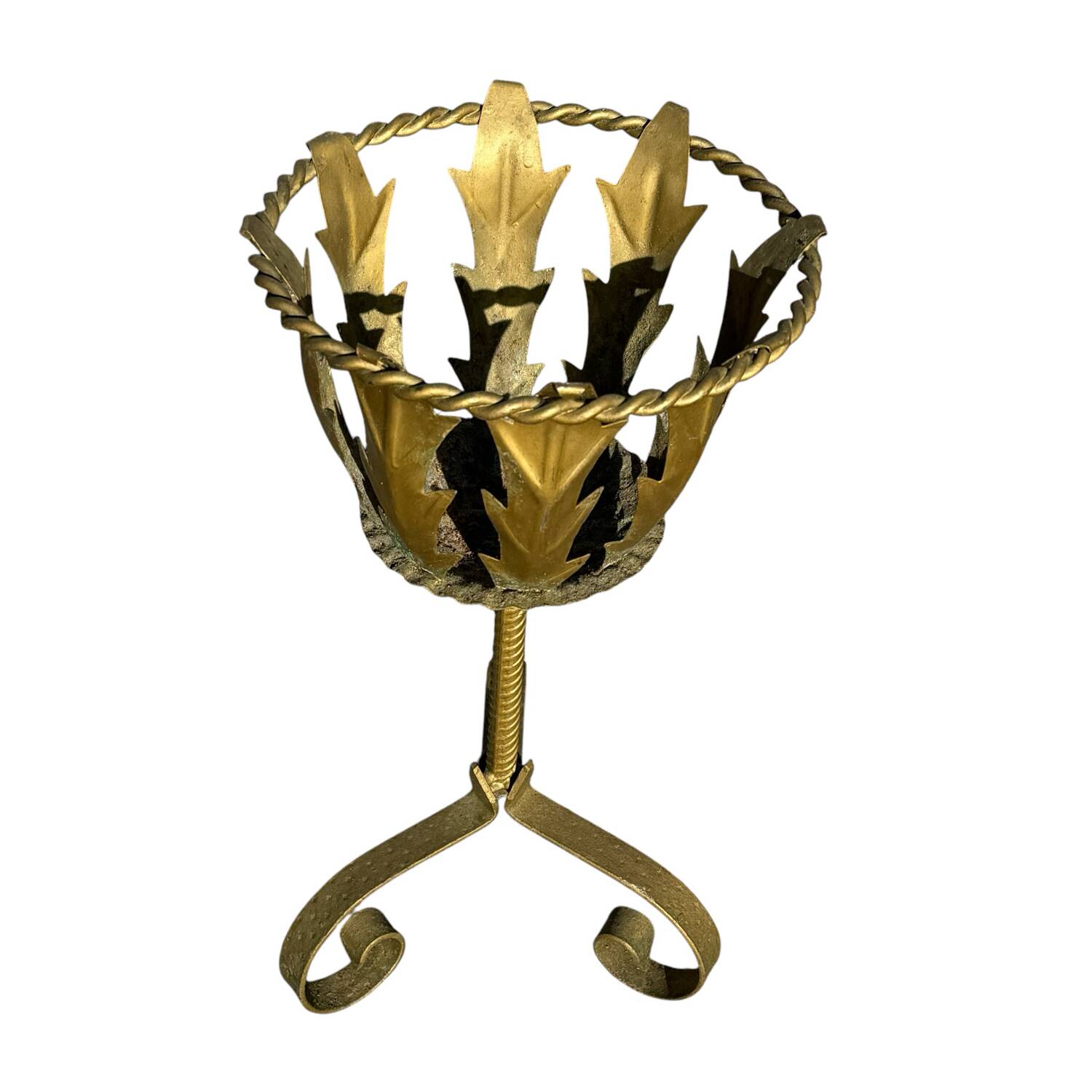 Wrought iron flower holder from the 50s