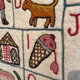 Tapis mural vintage abécédaire