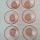 6 pink glass bowls rosaline collection