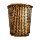 Braided rattan basket