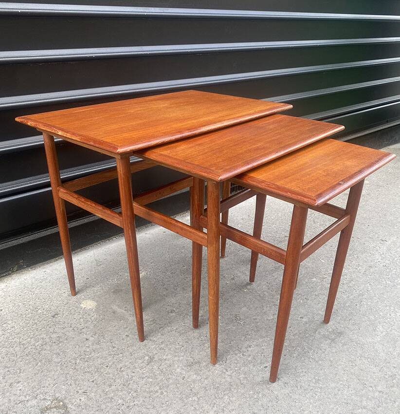 Scandinavian teak nesting table, 1960