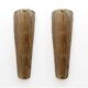 Pair of Modern Amber Murano Glass and Brass Sconces