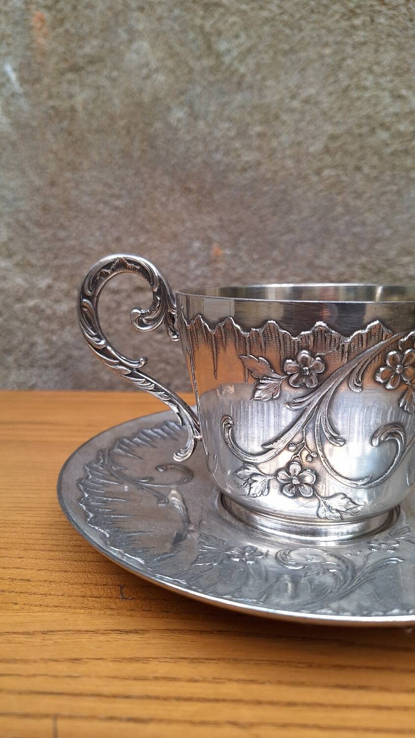 Christofle Gallia silver-plated chocolate cup