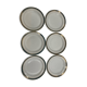 Six slightly hollow Limoges porcelain plates.