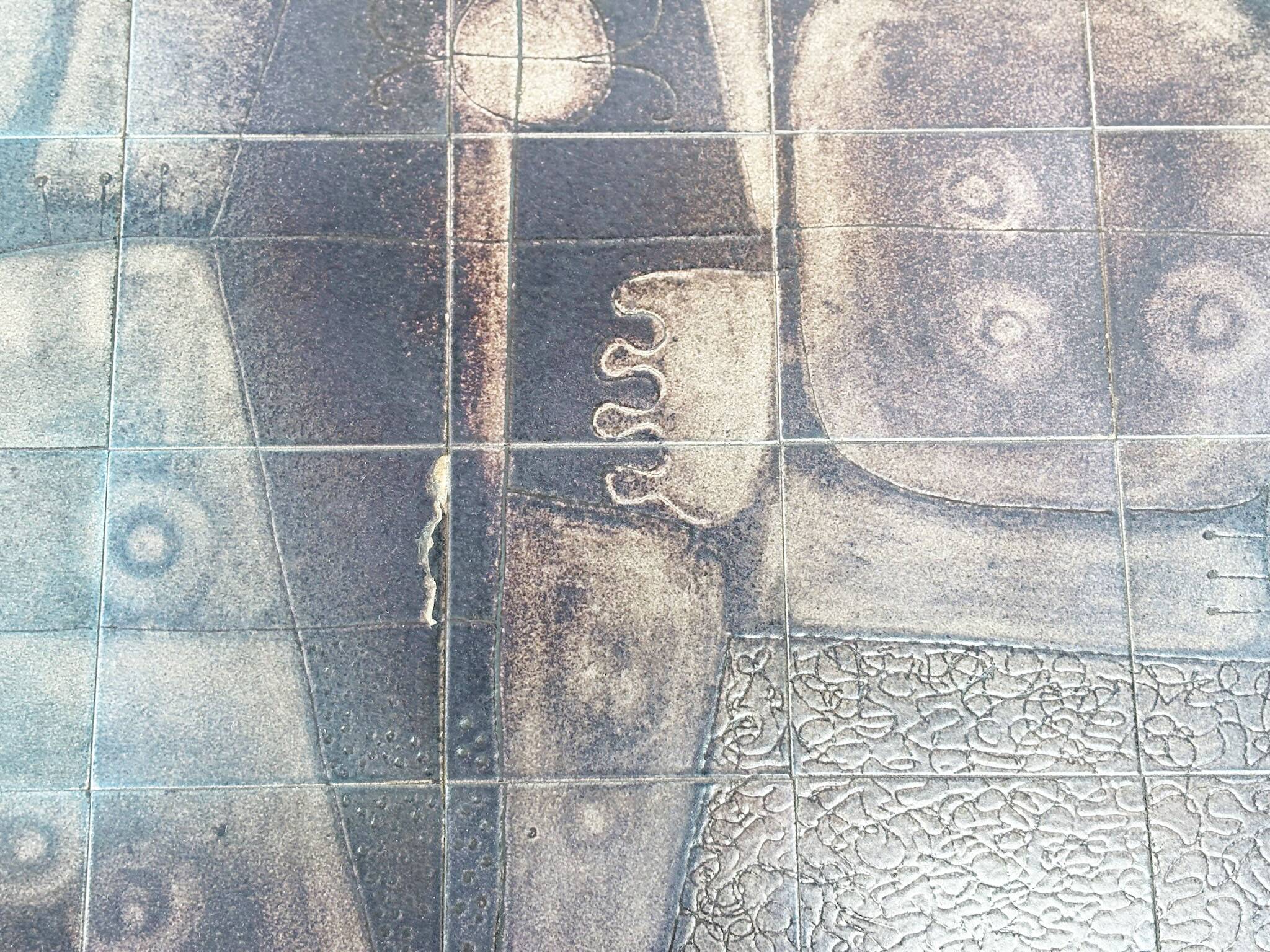 Belgian ceramic coffee table by Yves Rhayé