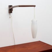1960s boomerang wall lamp opaline glass