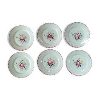6 dessert plates Longchamp model Lannion